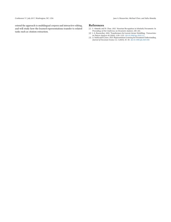 Page 2 of the ACM Conference Proceedings sample