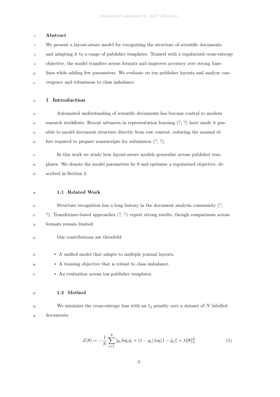 Page 2 of the Water Resources Research sample