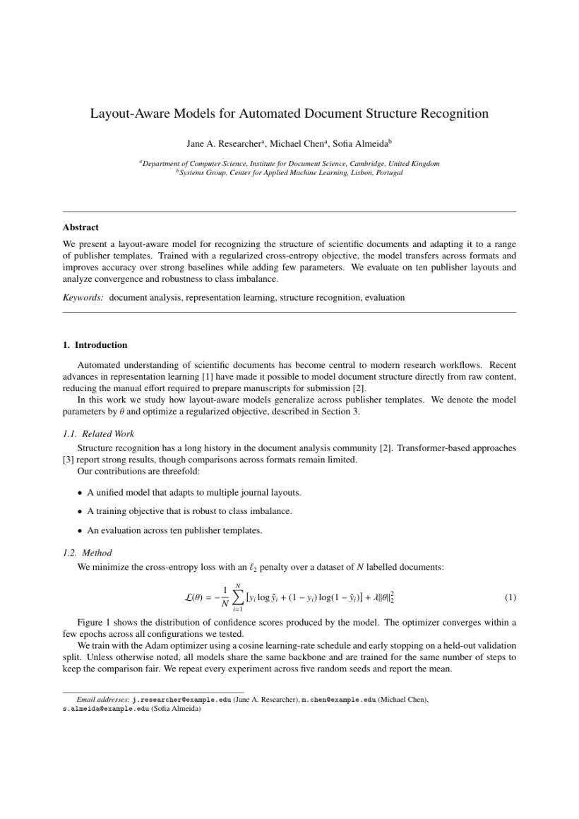 Page 1 of a sample paper formatted in the Applied Soft Computing template