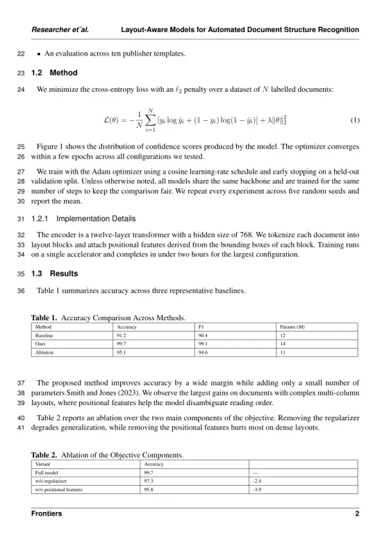 Page 2 of the Frontiers in Psychology sample