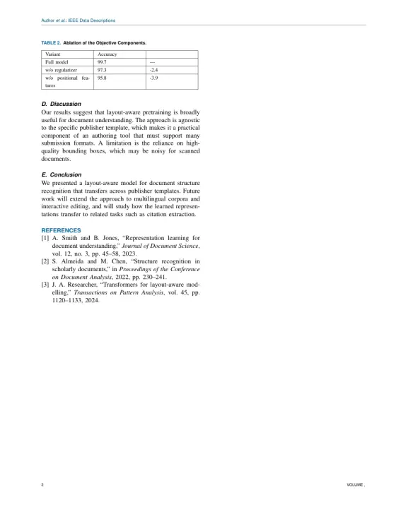 Page 2 of the IEEE Data Descriptions sample