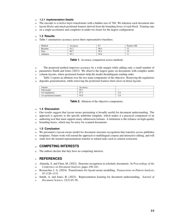 Page 2 of the PeerJ Life & Environment sample