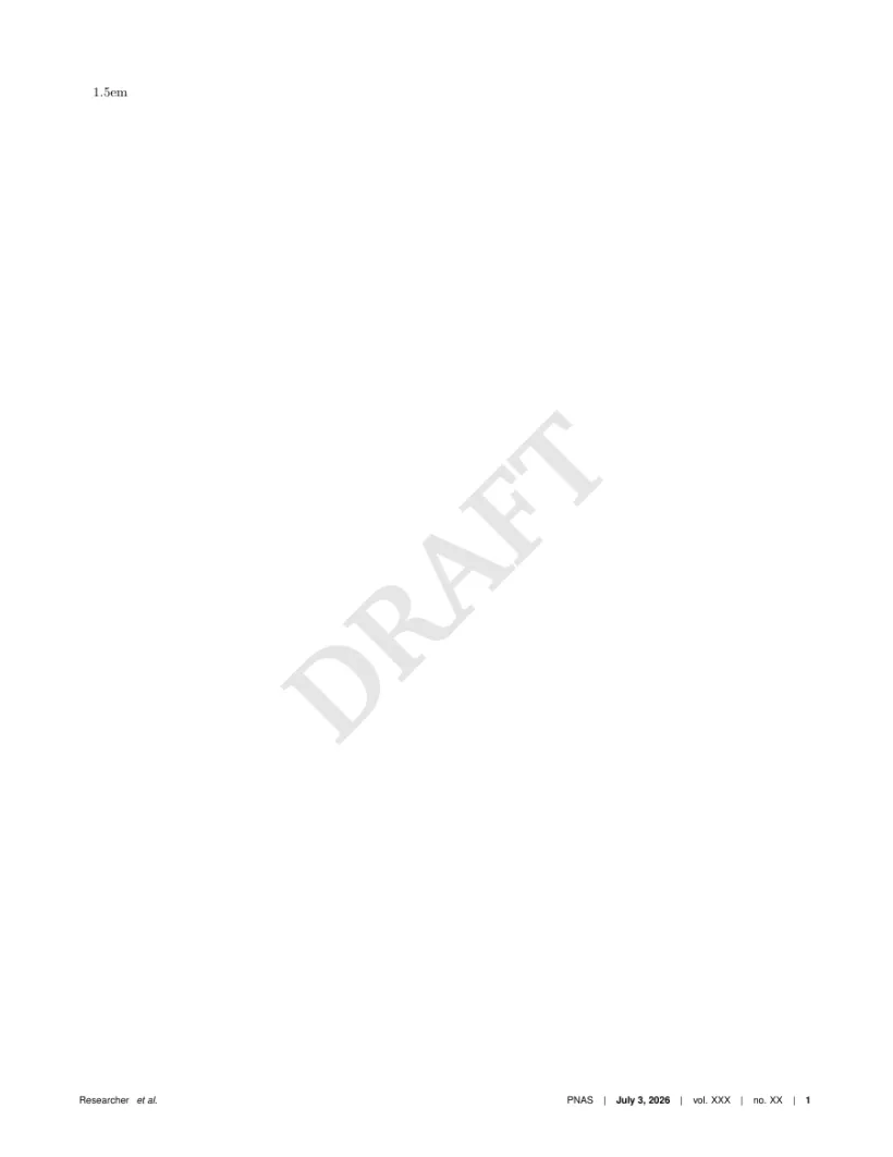 Page 1 of a sample paper formatted in the PNAS template