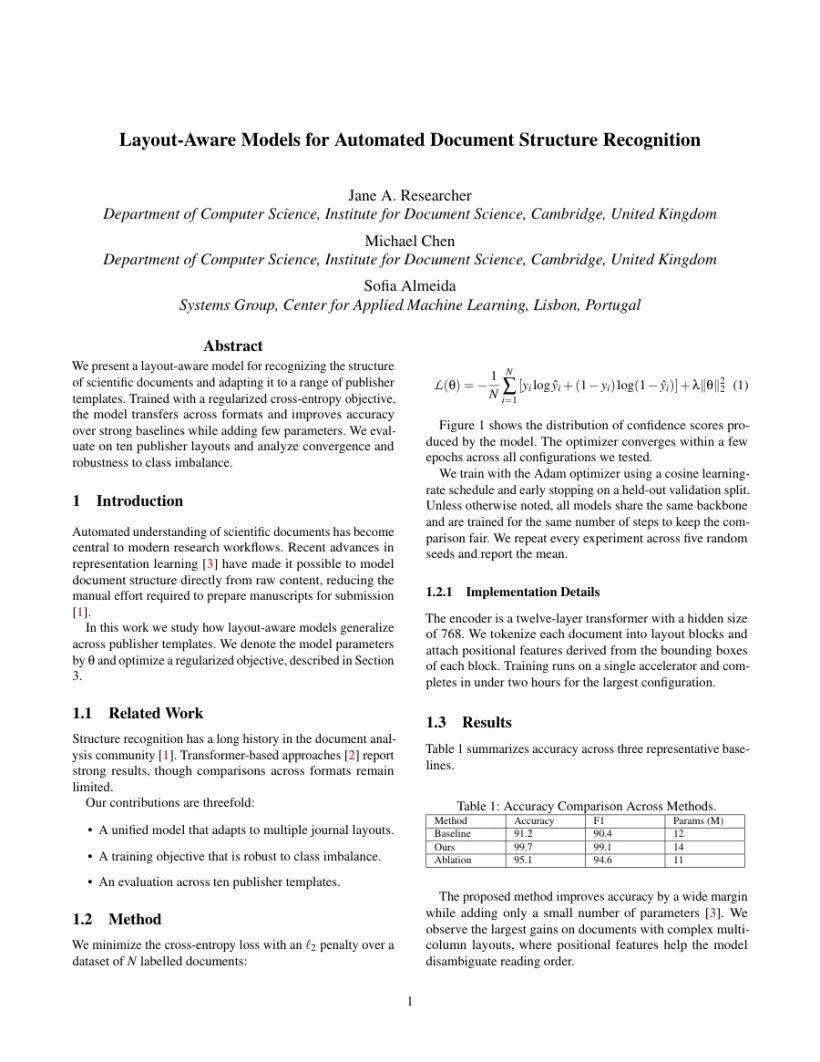 Page 1 of a sample paper formatted in the Symposium on Usable Privacy and Security (SOUPS) template