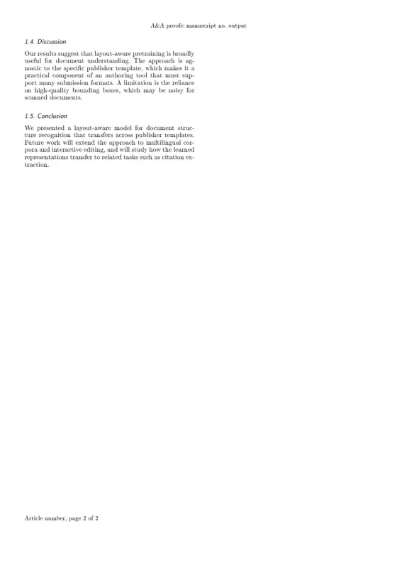Page 2 of the Astronomy & Astrophysics sample