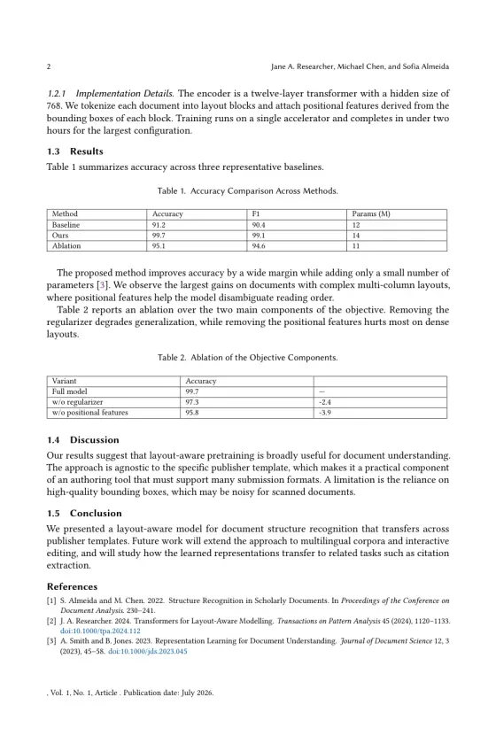 Page 2 of the ACM Transactions on Computing Education sample