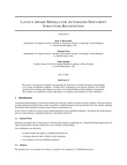 arXiv Preprint template preview