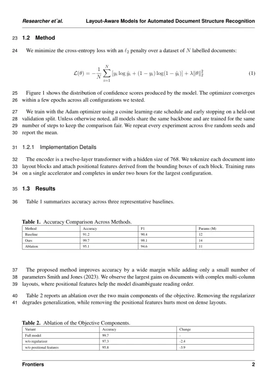 Page 2 of the Frontiers in High Performance Computing sample
