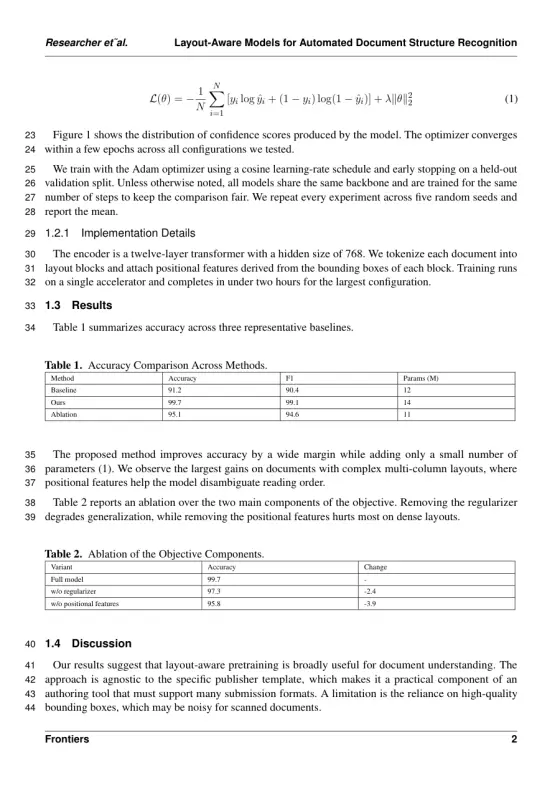 Page 2 of the Advanced Optical Technologies sample