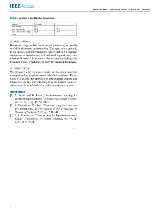 Page 2 of the IEEE Access sample