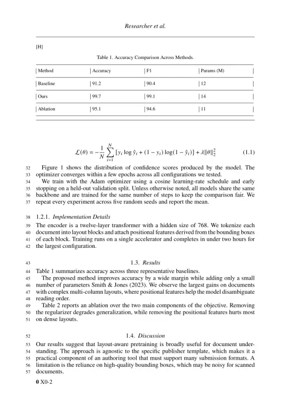Page 2 of the Journal of Fluid Mechanics sample