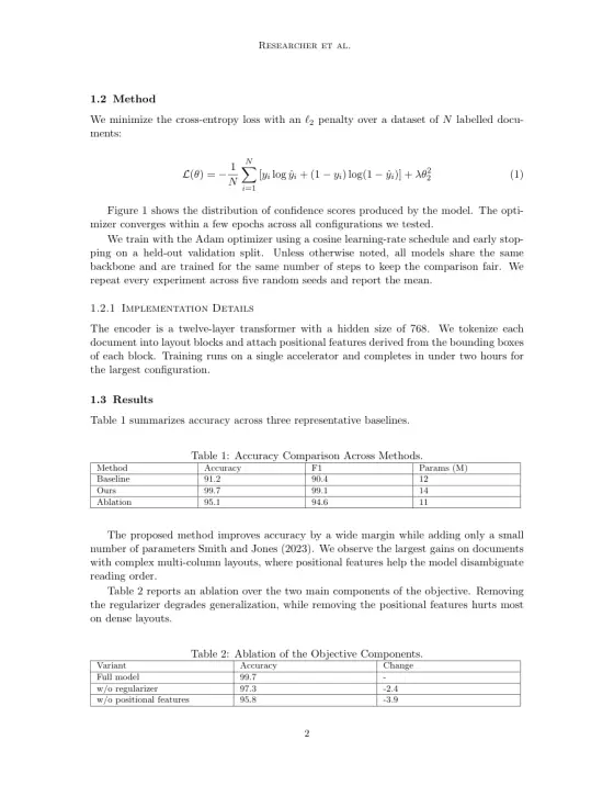 Page 2 of the Transactions on Machine Learning Research sample
