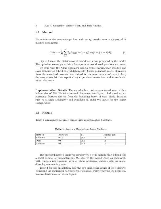 Page 2 of the Lecture Notes in Computer Science (LNCS) sample