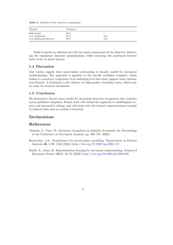 Page 3 of the Statistics and Computing sample